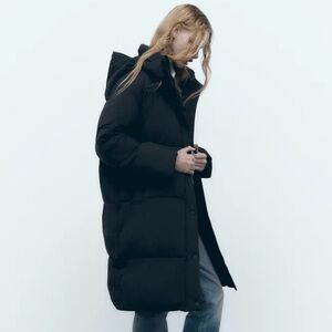 Zara Black Puffer Coat Comfortemp Thermal Insulation